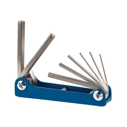 [15555] Juego de 8 llaves allen mm tipo navaja, cuerpo de lamina