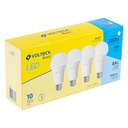 [28008] Pack de 4 lamparas LED A19 16 W (equiv. 100 W), luz de dia