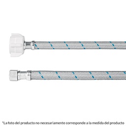 [45504] Manguera p/WC, vinilo gris, 3/8' x 7/8' tuerca plast, 40 cm