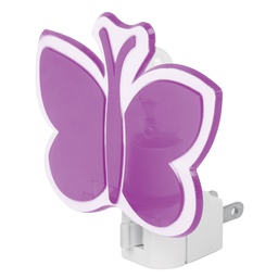 [46293] Luz de noche con lampara E12, mariposa, Volteck