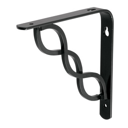 [47700] Mensula reforzada negra 6 x 6' diseño trenza, Fiero