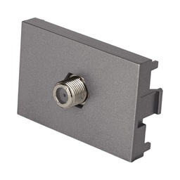 [47830] Toma de television acero inox de 1.5 modulos, linea Lisboa