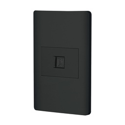 [47897] Placa armada negra 1 toma para telefono 1.5 mod, Lisboa