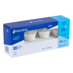 [46863] Pack de 4 lamparas LED G45 3 W (equiv. 25 W), luz de dia