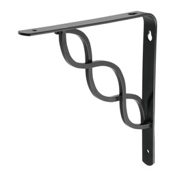 [47701] Mensula reforzada negra 8 x 8' diseño trenza, Fiero