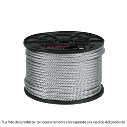 [48796] Metro de cable rigido 3/32' de acero 7x7 hilos, 300 m, Fiero