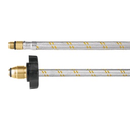 [49136] Manguera pigtail, acero inox, 7/16' x 7/8', 55 cm, Foset