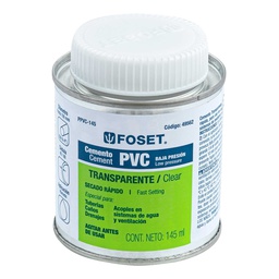[49562] Cemento para PVC en bote de 145 ml, baja presion, Foset
