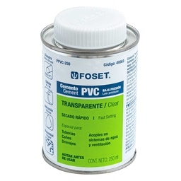 [49563] Cemento para PVC en bote de 250 ml, baja presion, Foset