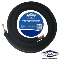 [CXC41N12-25] Kit Tuberia de cobre 5/8 y 3/8 con aislante de espesor 1/2
