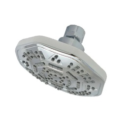 [44H] REGADERA HEXAGONAL DE ABS ACAB. CROMO 5”