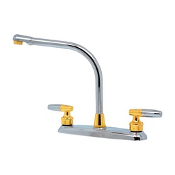 [8IPO] MEZCLADORA FREGADERO CROMO DORADO