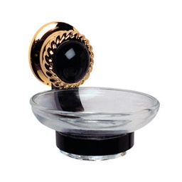 [E329N] JABONERA LAVABO NEGRO-ORO