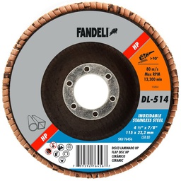 [76456 DL-514] DISCO FNDL.HP  LAM.INOX  4.5”C- 80 CER.