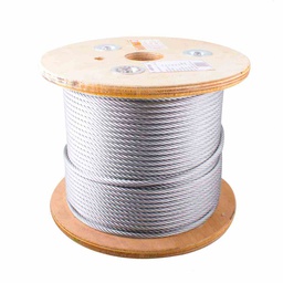 [B-020] CABLE DE ACERO GALVANIZADO 7X19 1/8" ROLLO 100M
