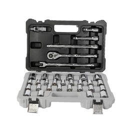 [DM-053005] JUEGO  D/33 DADOS CUADRO 1/2" FRACC. Y METRIC. P/MECANICO