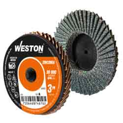 [MF-13103] MINI DISCO LAMINADO D/CAMBIO RAPIDO 3" TIPO R ZIRCONIA G080 (Precio x Pieza – Bolsa c/10 pzs)