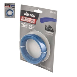 [MS-0265] HILO REDONDO P/DESBROZADORA EN BLISTER 1.6mm X 15m - AZUL