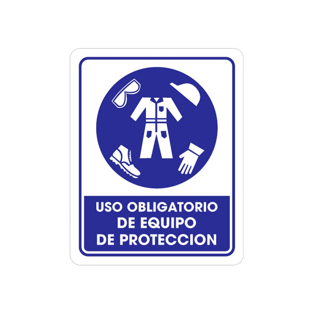 SEÑALAMIENTO EQUIPO PROTECCION 25 X 35CM