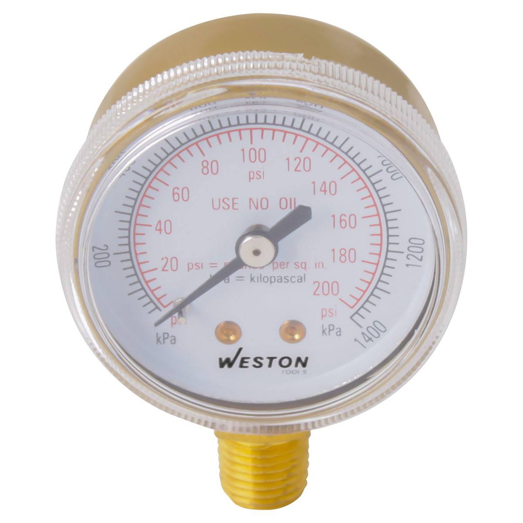 MANOM. D/ACETIL. 2 3/4" 1/4" NPT 0-400PSI/2800KPA