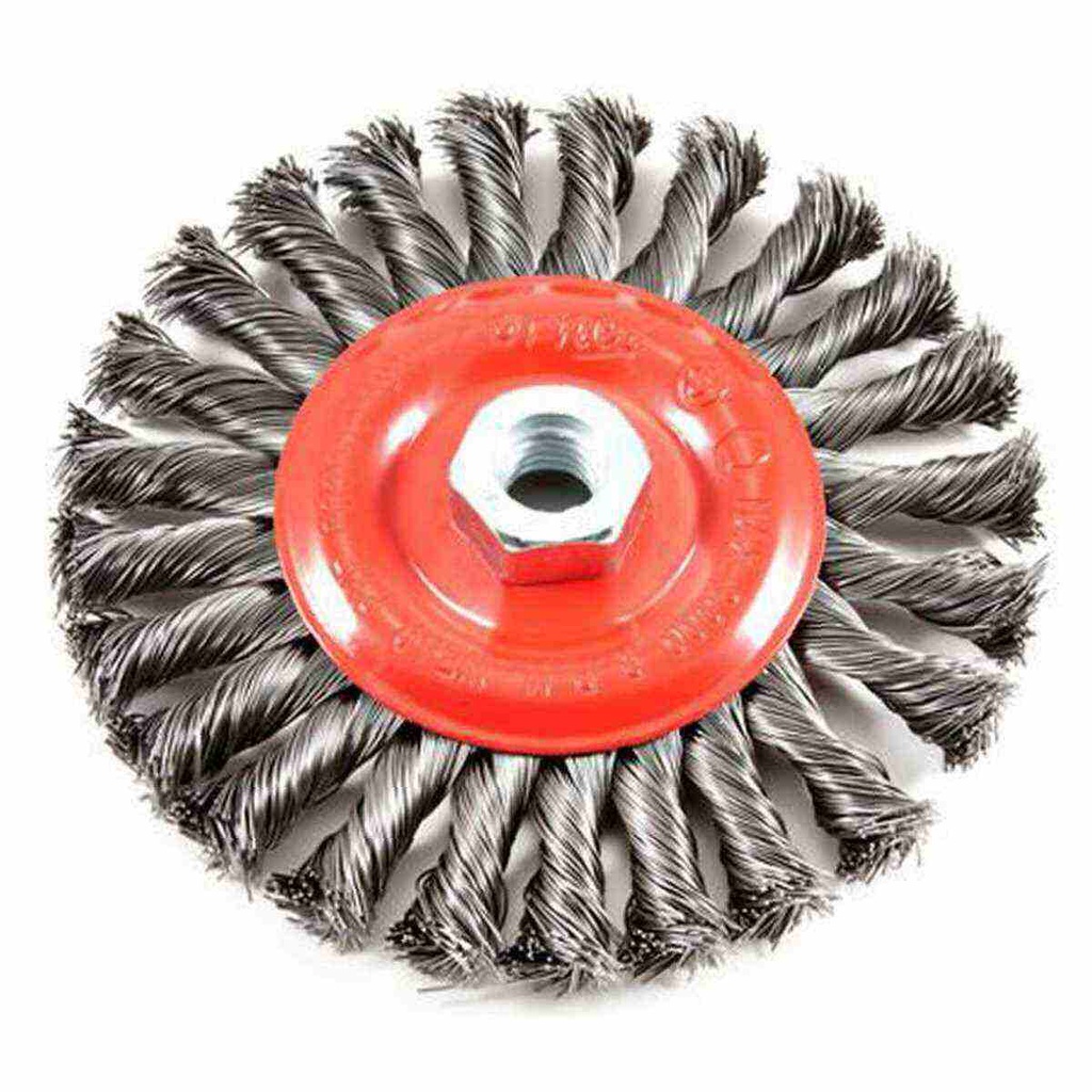 CEPILLO CIRCULAR TRENZADO 6" X 5/8-11  A. AL CARBON .020"