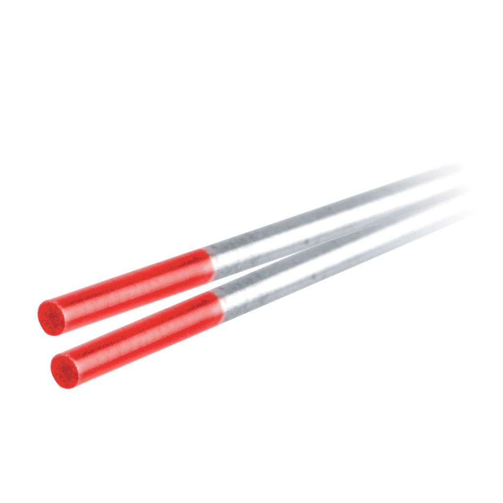 ELECTRODO D/TUNGSTENO 2% TH ROJO 1/8" X 7" (Precio x Caja - caja c/10 piezas)