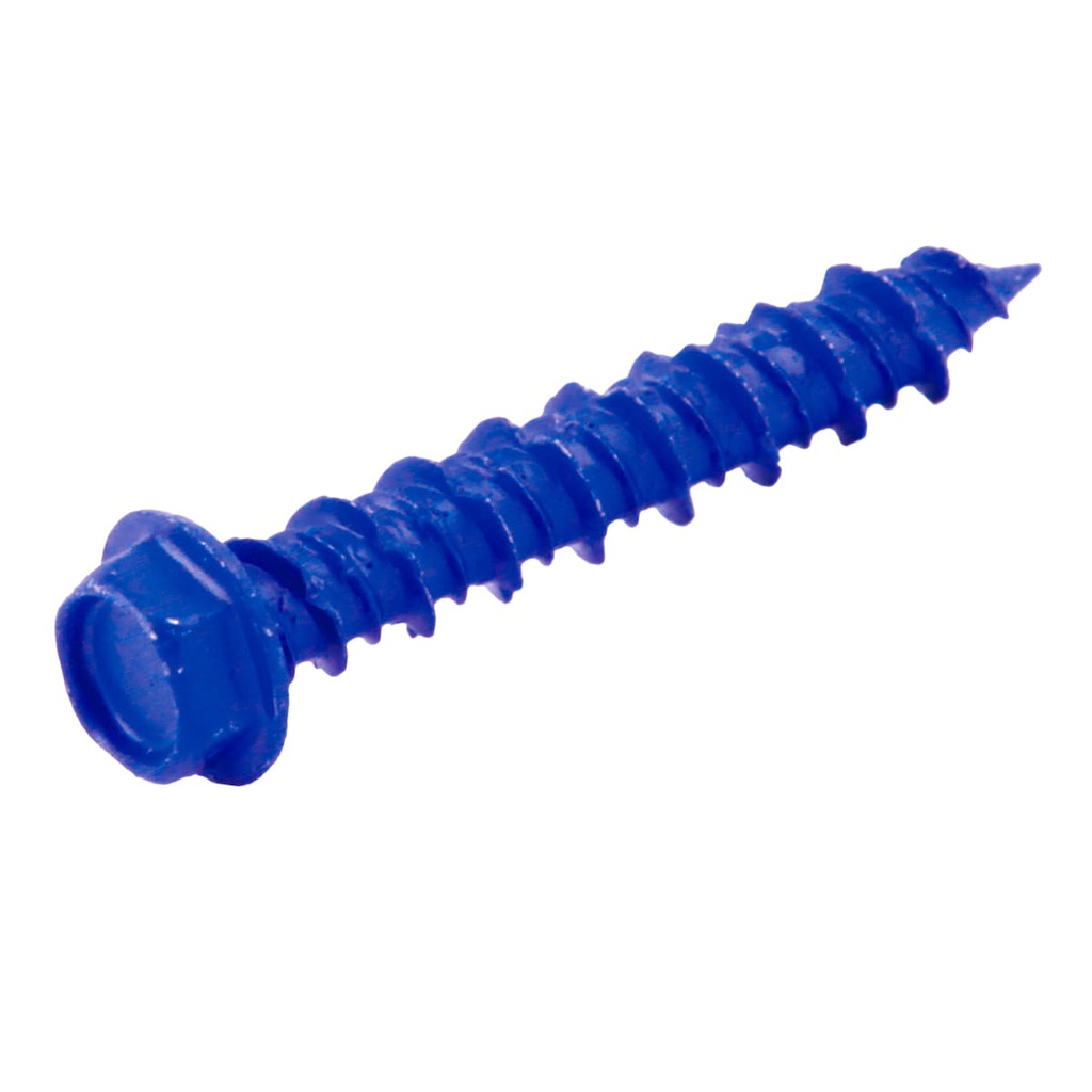 PIJA CABEZA HEXAGONAL RANURADA PARA CONCRETO 3/16" x 1-1/4" (Precio x Caja a Granel c/4000 piezas)