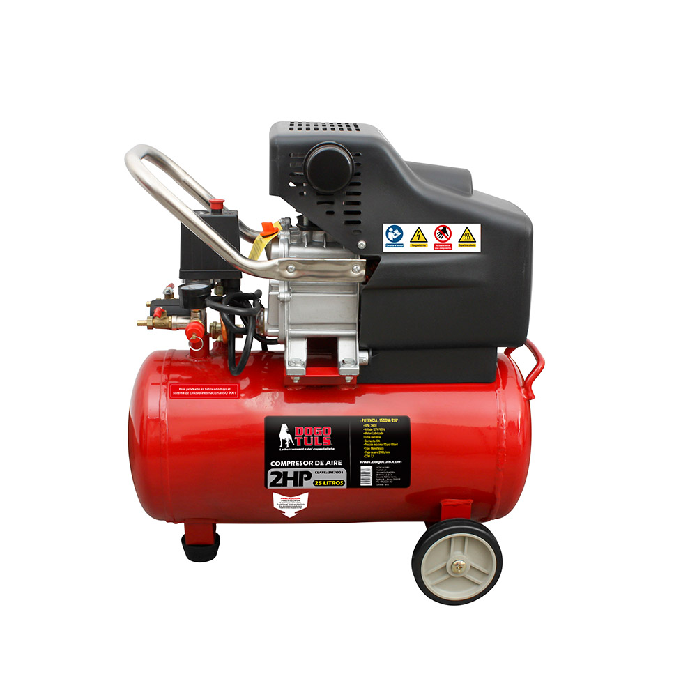 COMPRESOR AIRE 2HP 25L DIRECTO COBRE