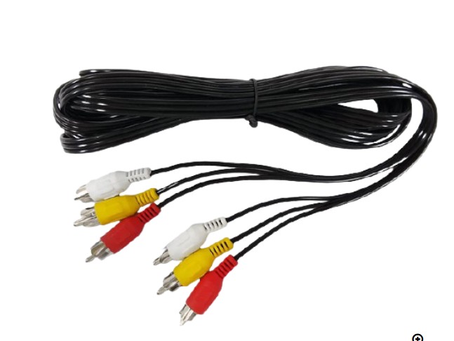 CABLE RCA DE AUDIO/VIDEO 6 CONECTORES MACHOS 2.75M