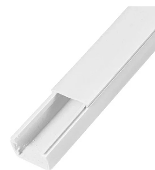 CANALETA PLASTICA C/ADHESIVO 20X10MM 1 VIA 2M LARGO