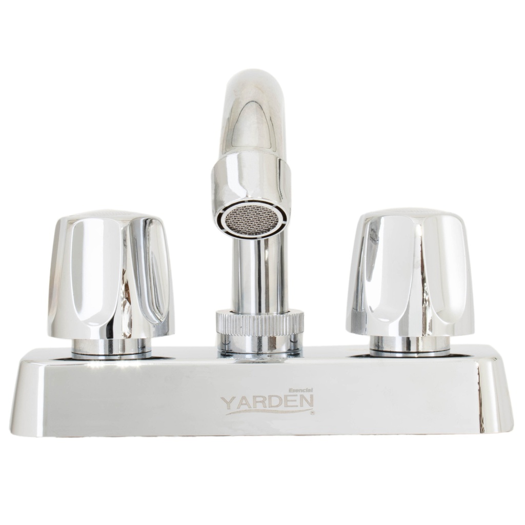 MEZCLADORA ABS LAVABO 4" CUELLO CURVO MANERAL REDONDO