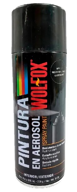 PINTURA EN AEROSOL NEGRO SATINADO