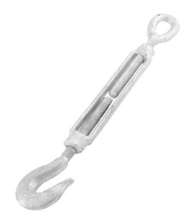 TENSOR GANCHO-ARGOLLA 5/8" X 9" DE ACERO FORJADO