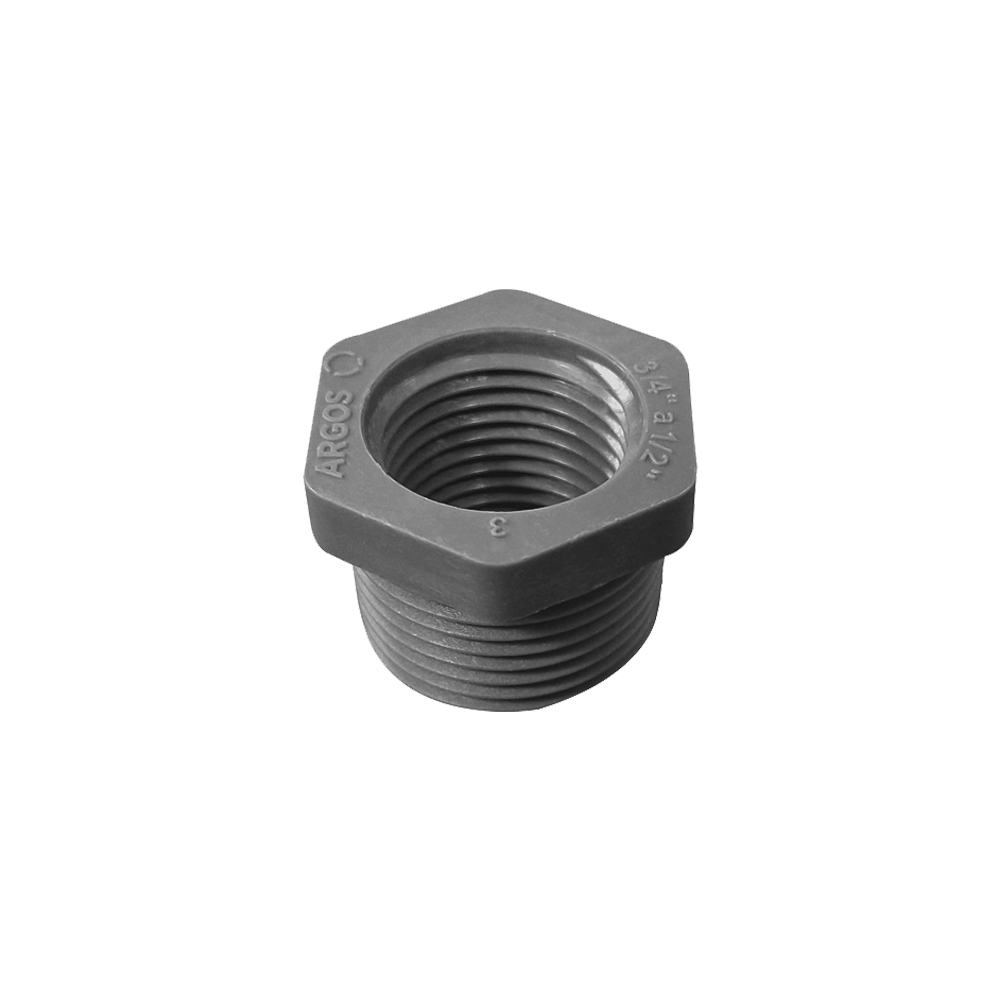 REDUCCION NO METALICAS   3/4” A 1/2”   GRIS  PAQUETE DE 50 PIEZAS 