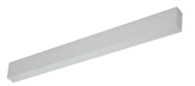 LUMINARIO RECTANGULAR DE SUSPENDER LED CON 1 LAMPARA CON DIFUSOR ACRILICO ALUMINIO 18 W 120-277 V~ 60 Hz