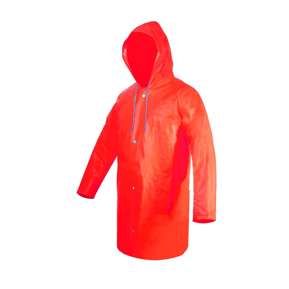 GABARDINA IMPERMEABLE CORTA ECOFRIENDLY HIGH VISIBILITY ANARANJADA TALLA XG.