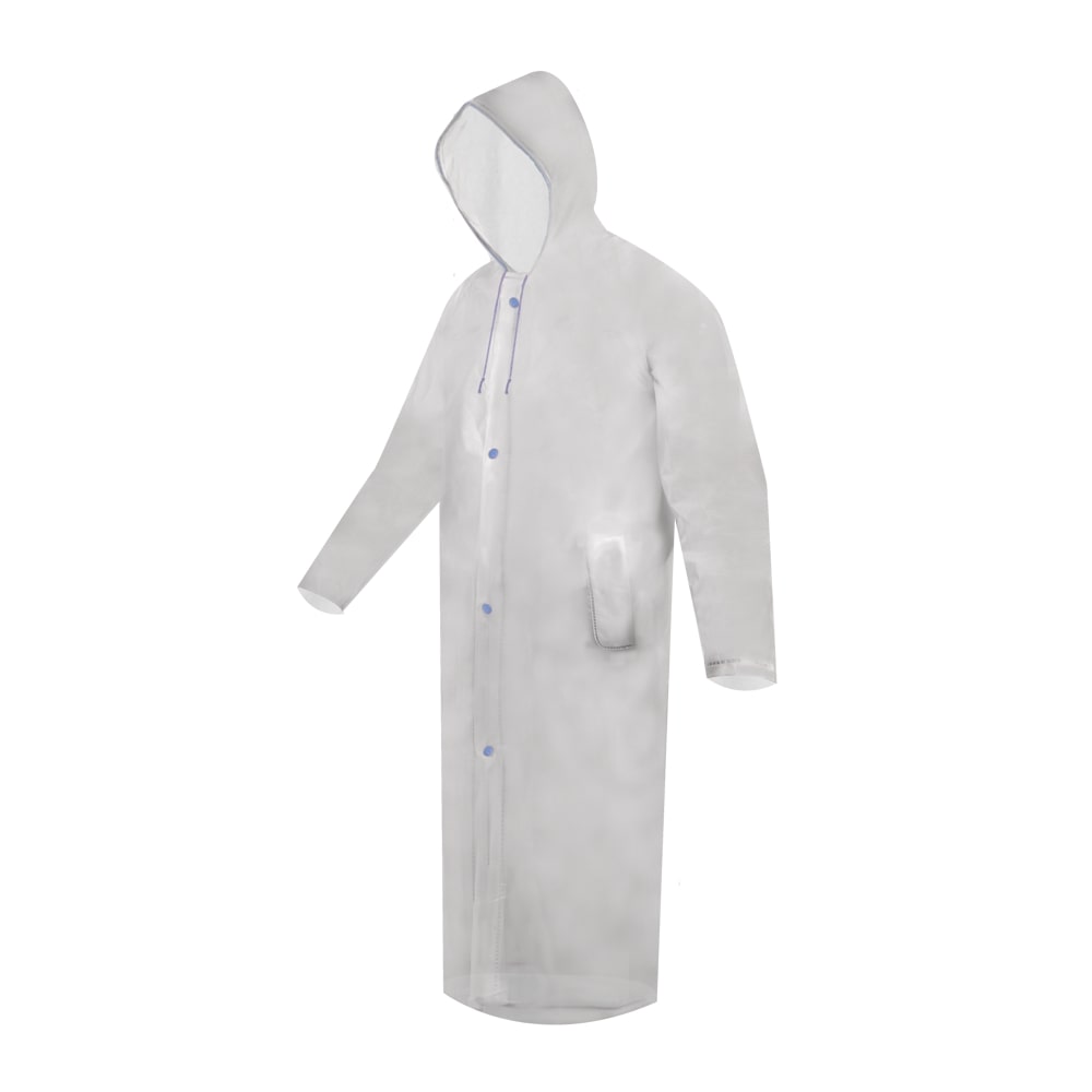 GABARDINA IMPERMEABLE TRANSPARENTE SELLADA LARGA M.