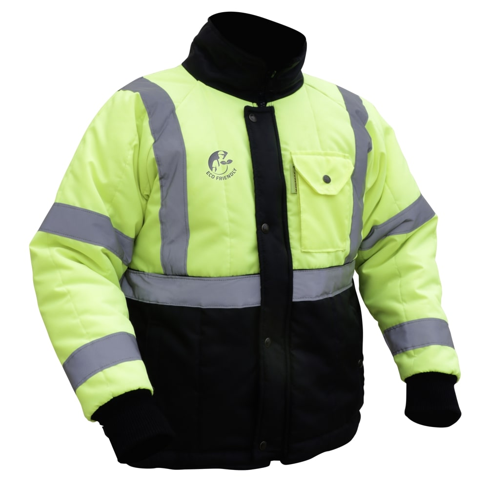 CHAMARRA ECOTERMOAISLANTE LIGERA BICOLOR (AMARILLO/NEGRO) C/REF TEXTIL T-XG.