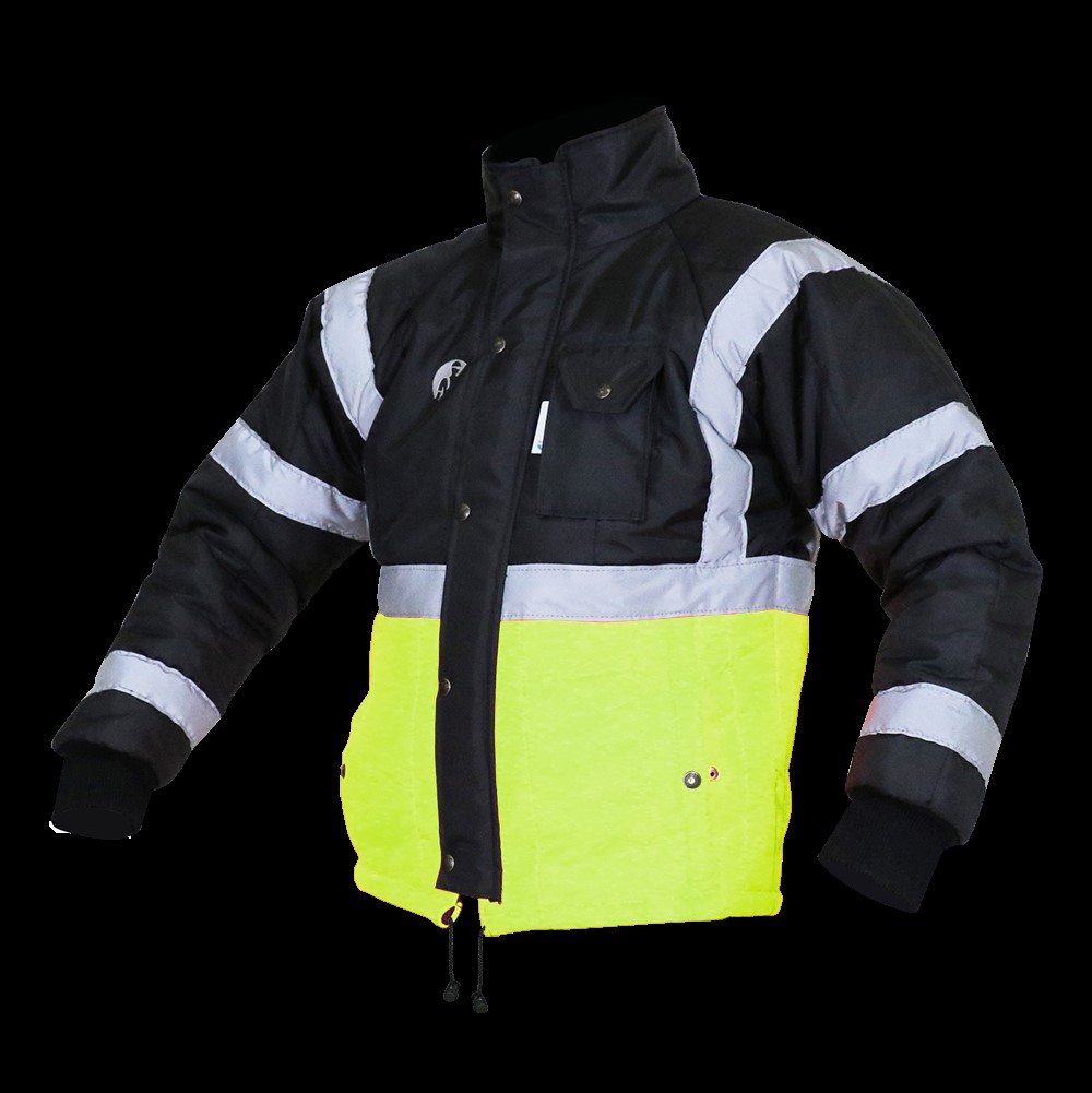 CHAMARRA ECOTERMOAISLANTE BICOLOR (AMARILLO/NEGRO) C/REF TEXTIL T-2XG.