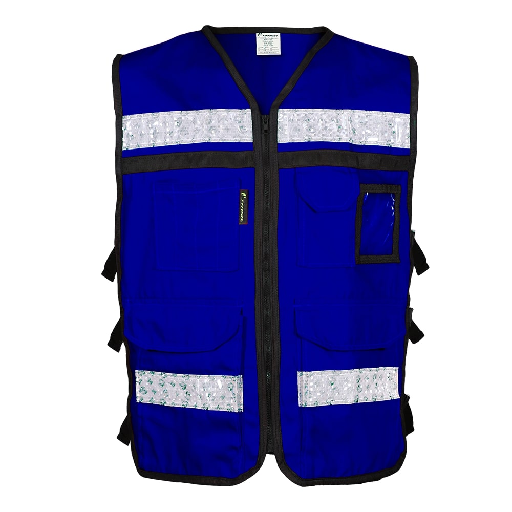 CHALECO AZUL ABIERTO  TIPO RESCATISTA DE ALGODON  TALLA GD