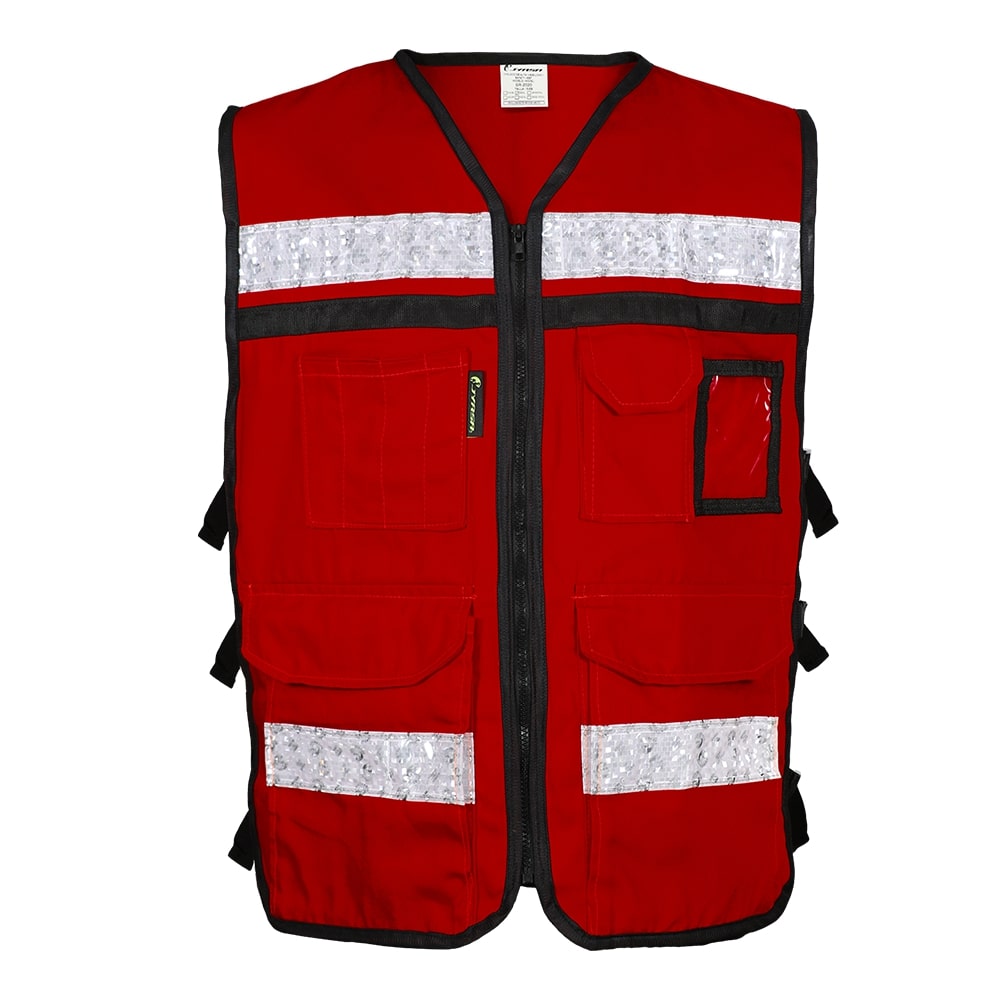 CHALECO ROJO ABIERTO  TIPO RESCATISTA DE ALGODON  TALLA XG