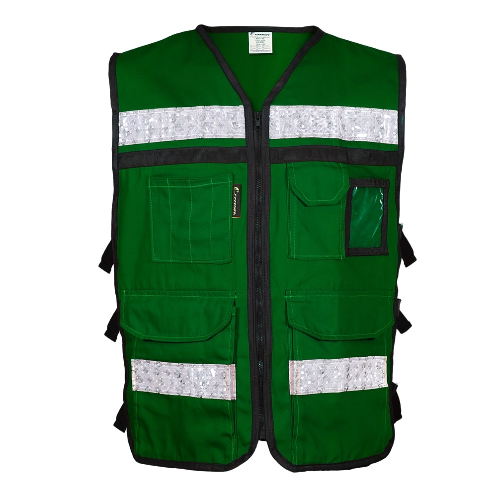 CHALECO VERDE ABIERTO TIPO RESCATISTA DE ALGODON TALLA GD