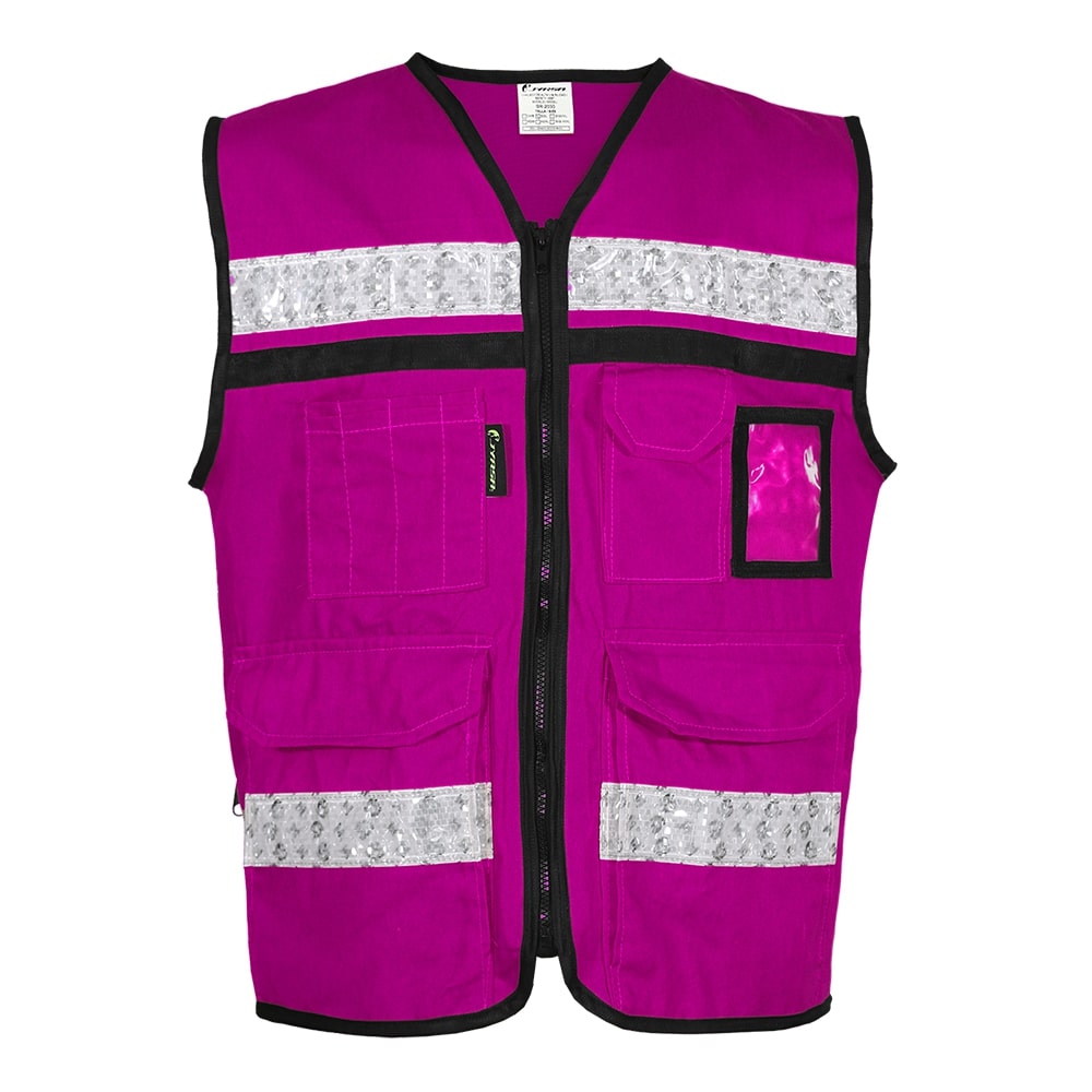 CHALECO RESCATISTA CERRADO MORADO 100% ALGODON C/ REF TALLA XG