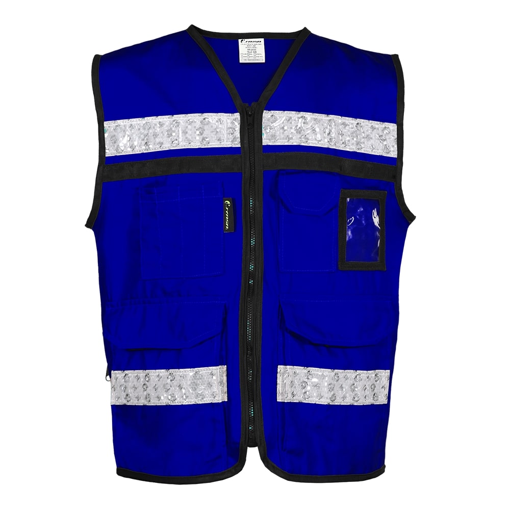 CHALECO AZUL CERRADO  TIPO RESCATISTA DE ALGODON  TALLA 2XG