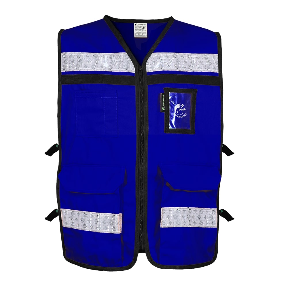CHALECO ABIERTO TIPO RESCATISTA LIGERO AZUL REY TALLA CH