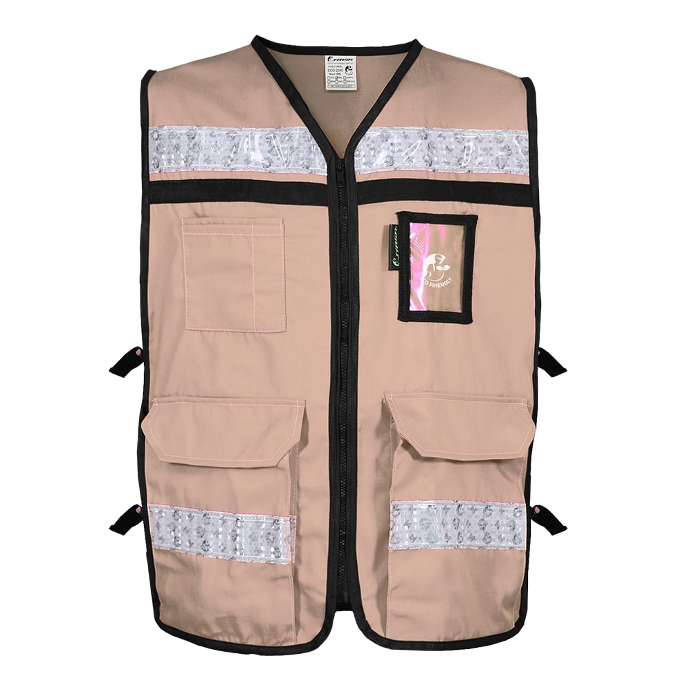 CHALECO BEIGE RESCATISTA LIGERO CLASE II TALLA CHICA