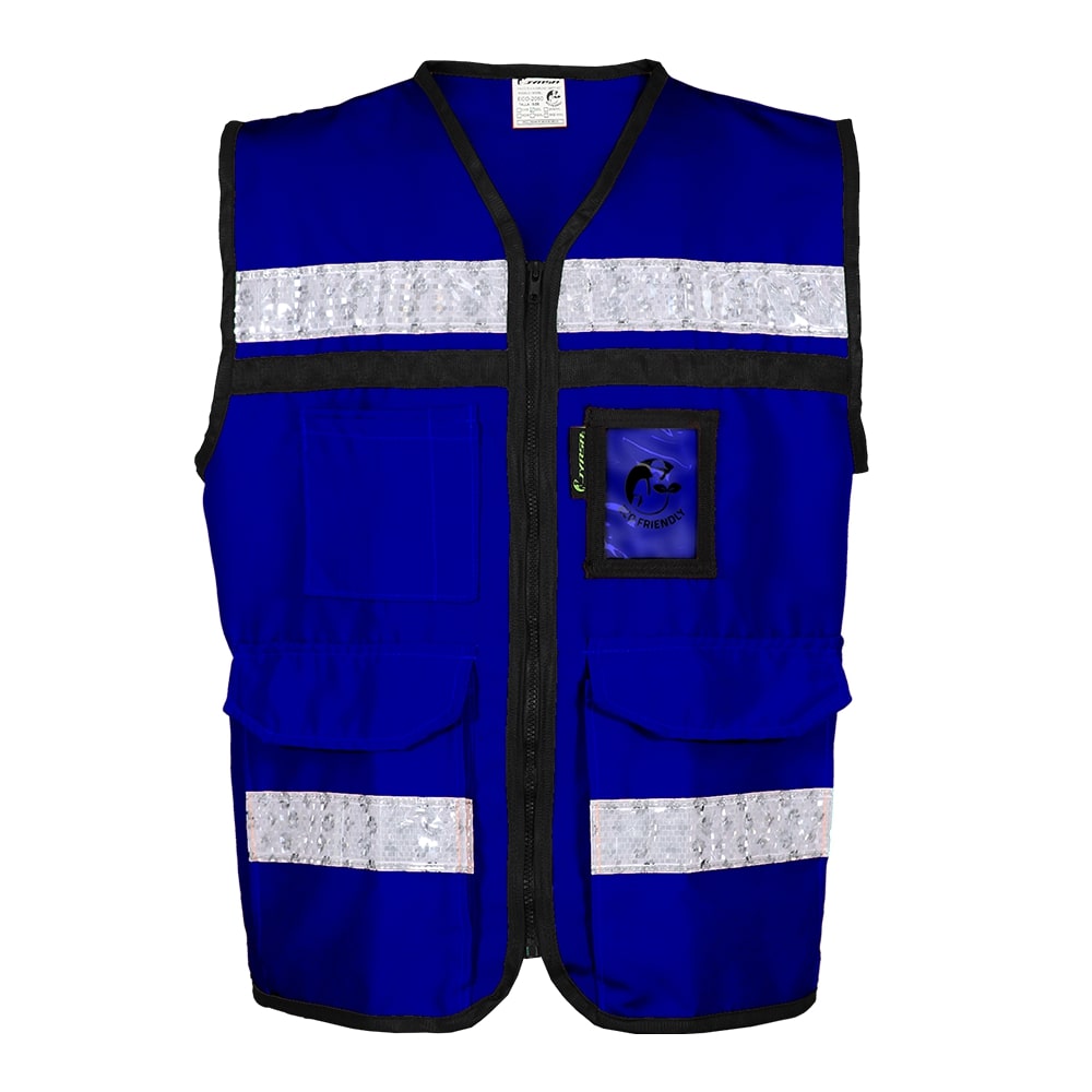 CHALECO RESCATISTA AZUL REY   CON REFLEJANTE TALLA CH