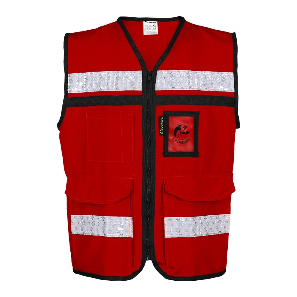 CHALECO ROJO CERRADO  TIPO RESCATISTA LIGERO CLASE II TALLA GD