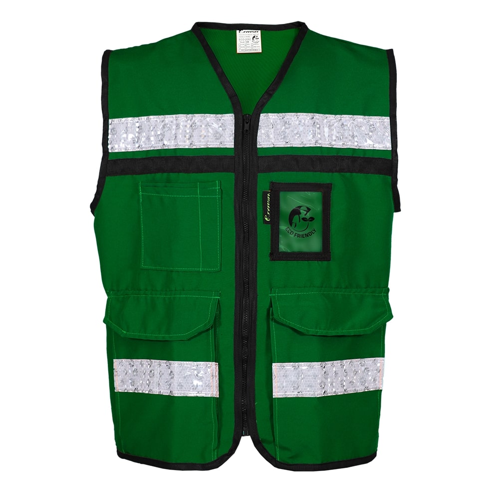 CHALECO VERDE CERRADO  TIPO RESCATISTA LIGERO CLASE II TALLA MD
