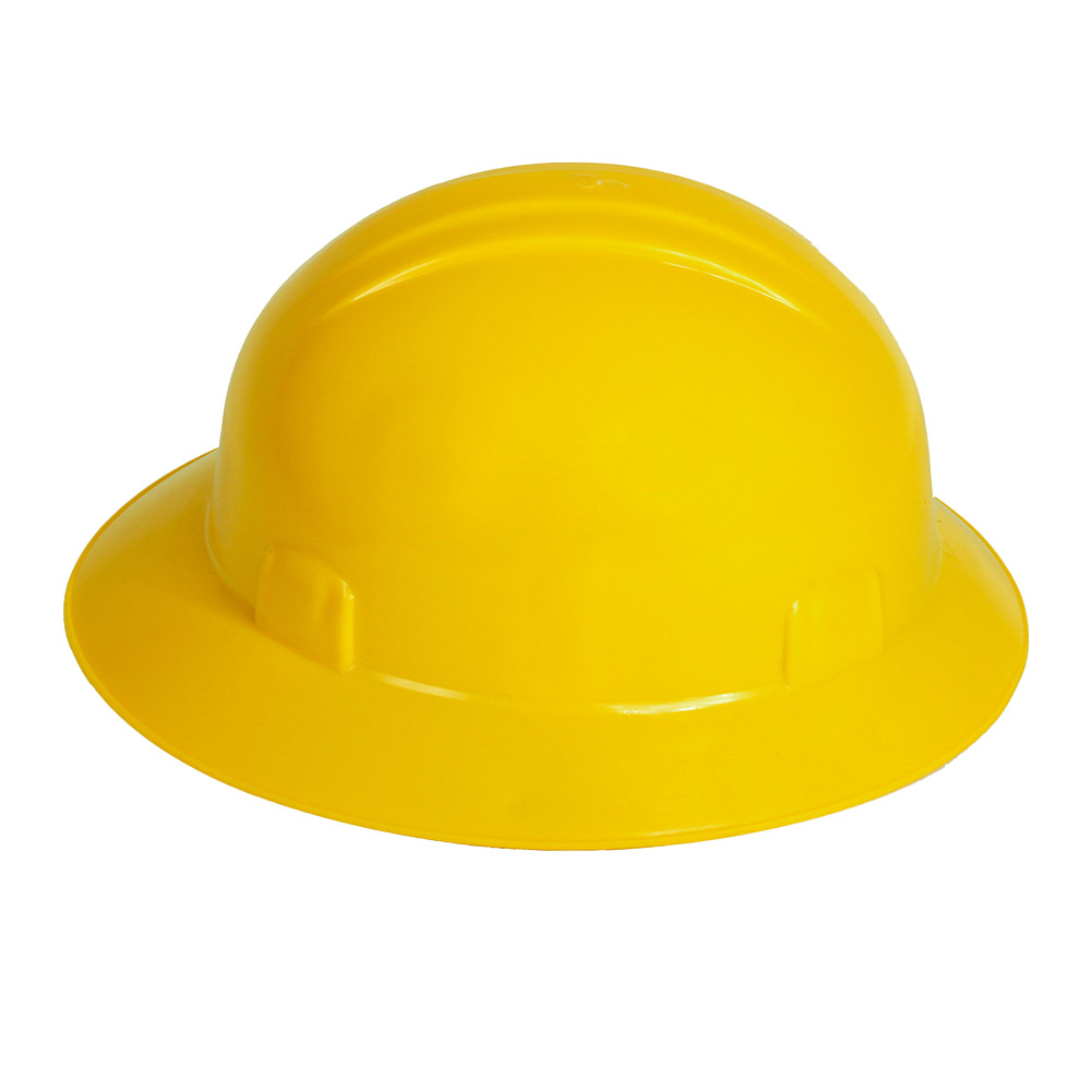 CASCO TIPO ALA ANCHA DIELECTRICO ECOFRIENDLY AMARILLO SUSPENSION 6 PUNTOS PLASTICA, TIPO 1 CLAS E.